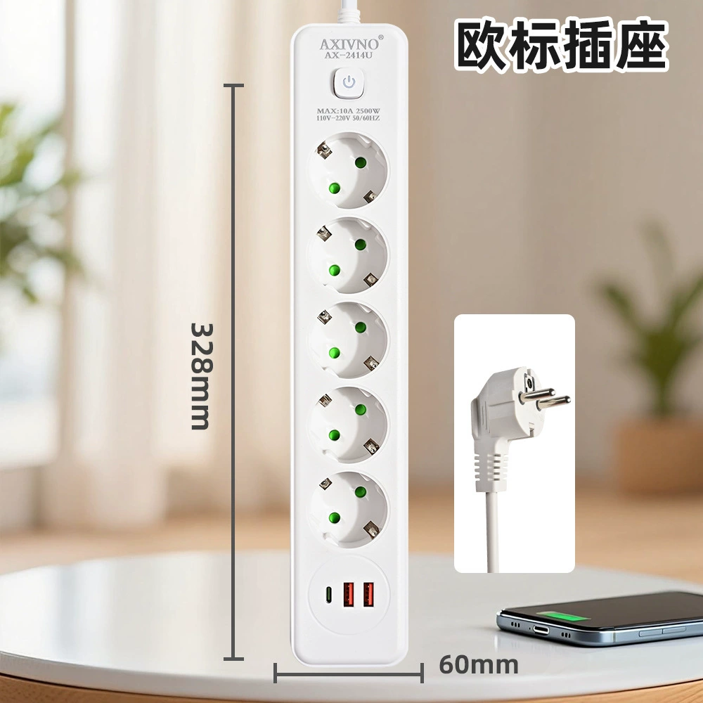 Форен-торговая фабрика многоразрядная USB-подключение цепь бытовая европейский стандарт многофункциональная розетка с удлинителем оптовая продажа