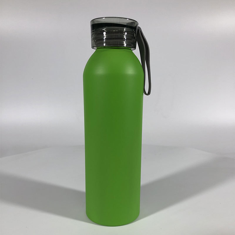 650ml tapa transparente botella de agua de aluminio botella de deportes al aire libre fitness taza de agua botella de agua de viaje logo