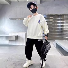 男童春装套装2025新款男孩中大童春秋款卫衣运动潮帅气春季儿童装