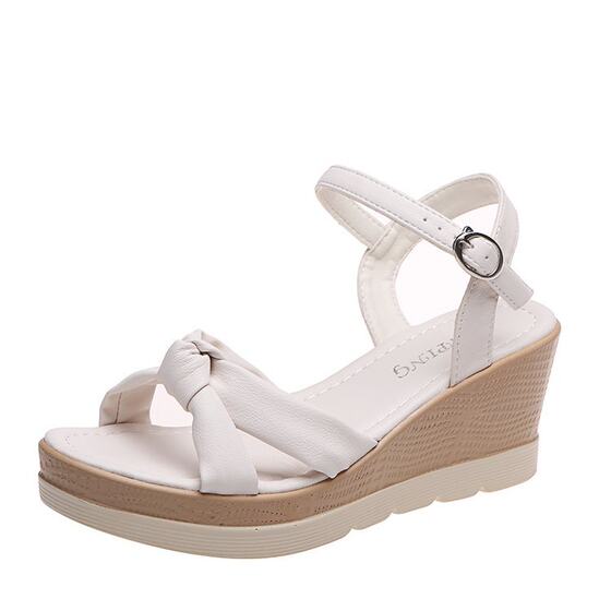 Wedge sandals women's platform buckle foreign trade cross-border plus size platform Korean style open toe summer sandals