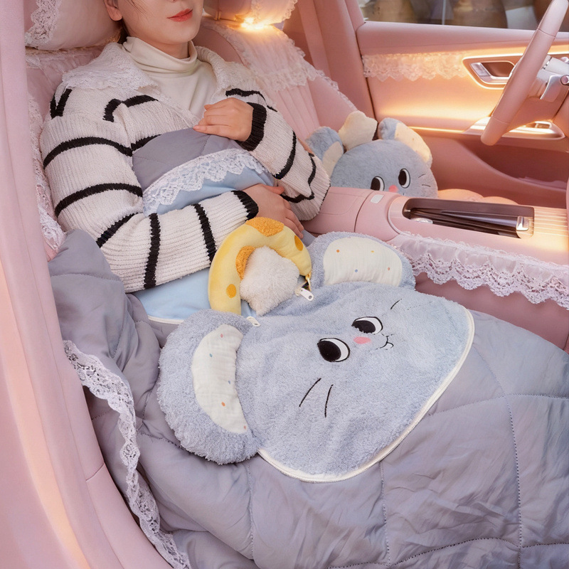 Rat Chef Cochains 2 - en - 1 almuerzo coche plegable coche de oficina siesta colcha de aire acondicionado