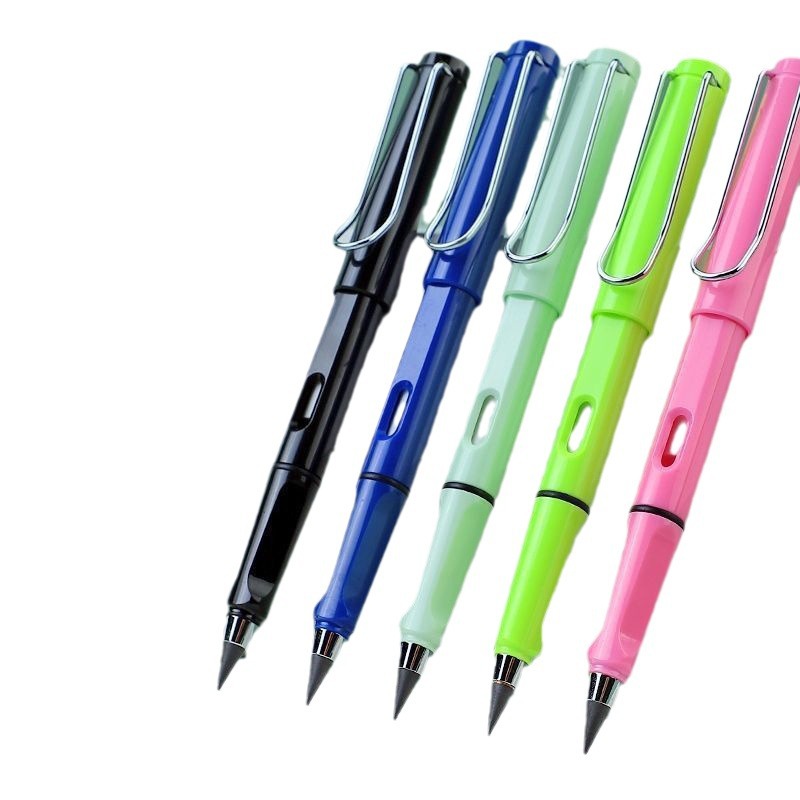 [Customizado] Tecnología negra no necesita afilar lápiz rojo de red sin afilar lápiz eterno estudiantes de postura correcta