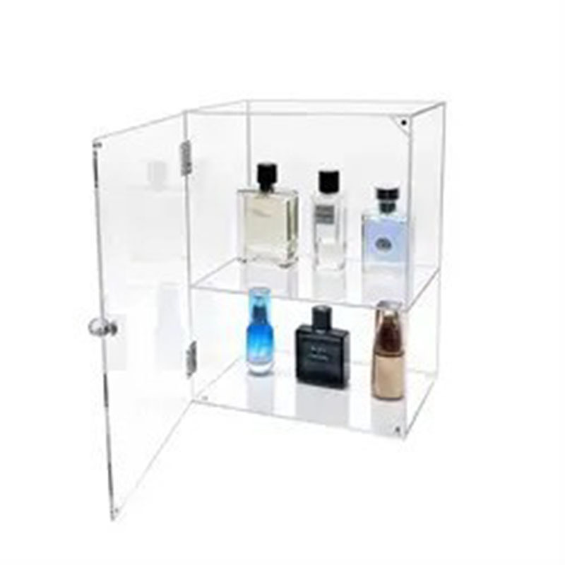 亚克力2层彩妆香水化妆品展示柜手办Funko流行玩具收纳盒带磁性门