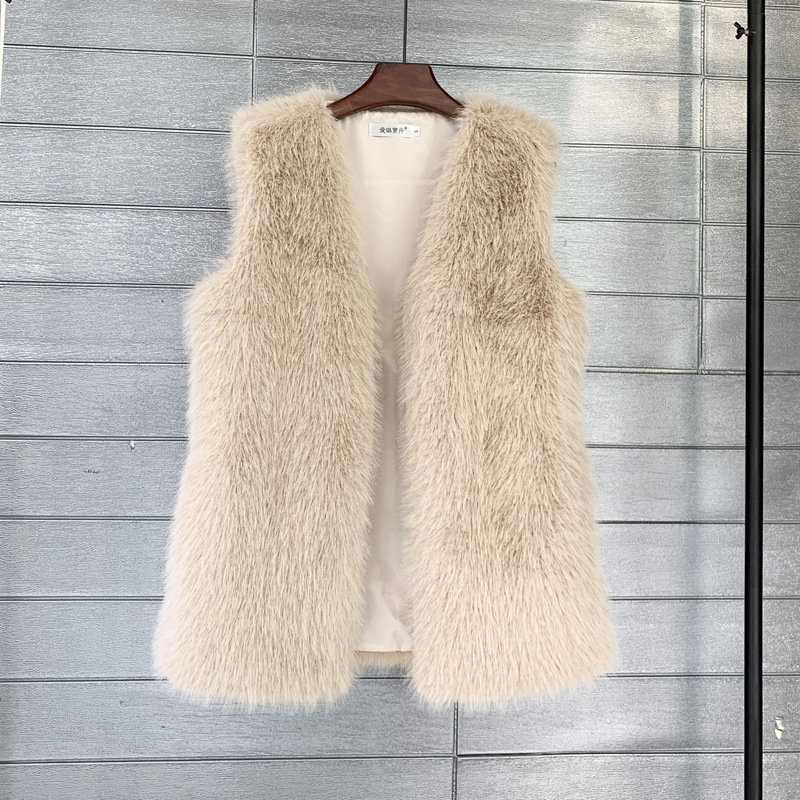 Women's Clothing Tuscan fox fur winter mid length fur vest warm female vest coat soft_ecoleips.com