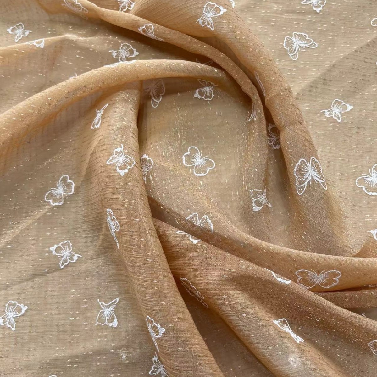 满天星新款白色蝴蝶网纱，清新淡雅童装连衣裙表演服女装厂家批发