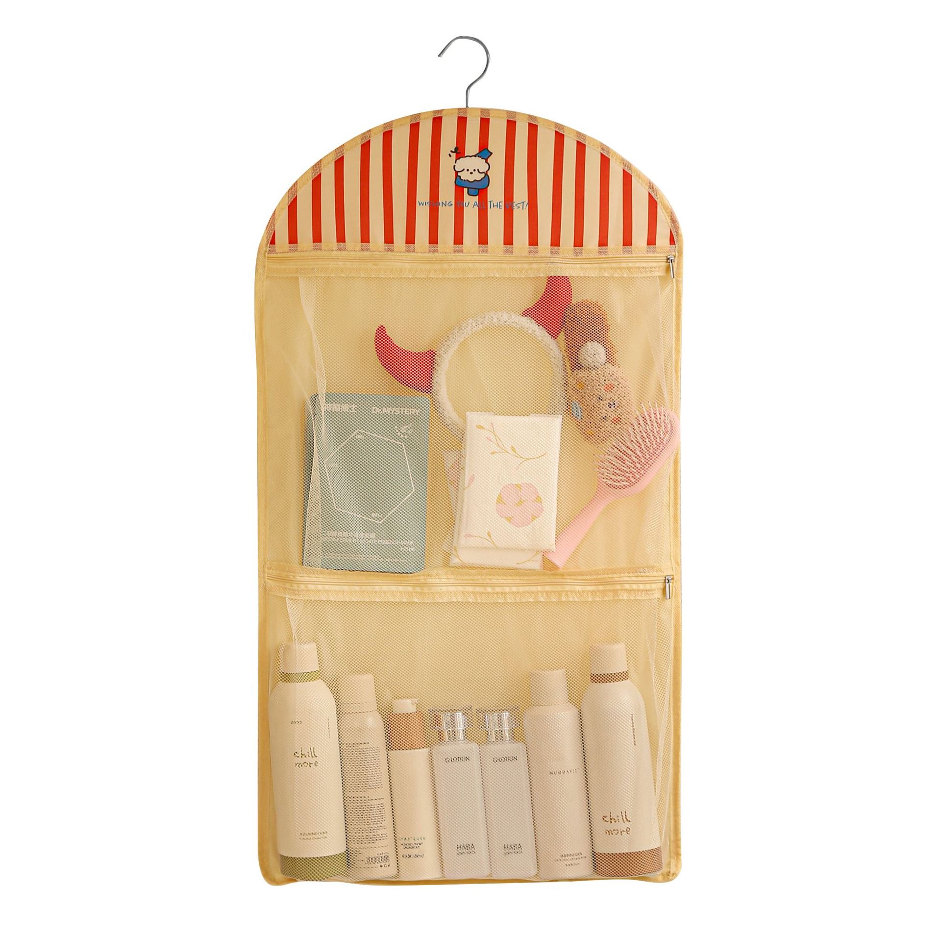 Bolsa de almacenamiento de calcetines de ropa interior doble capa visible trasera puerta doméstica bolsa de almacenamiento transpirable bolsa de almacenamiento de dormitorio de estudiantes bolsa de almacenamiento