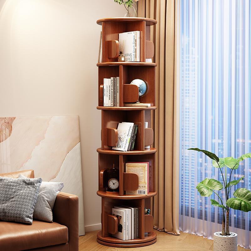 회전하는 책장#호두색 5겹 - 360도 회전 가능