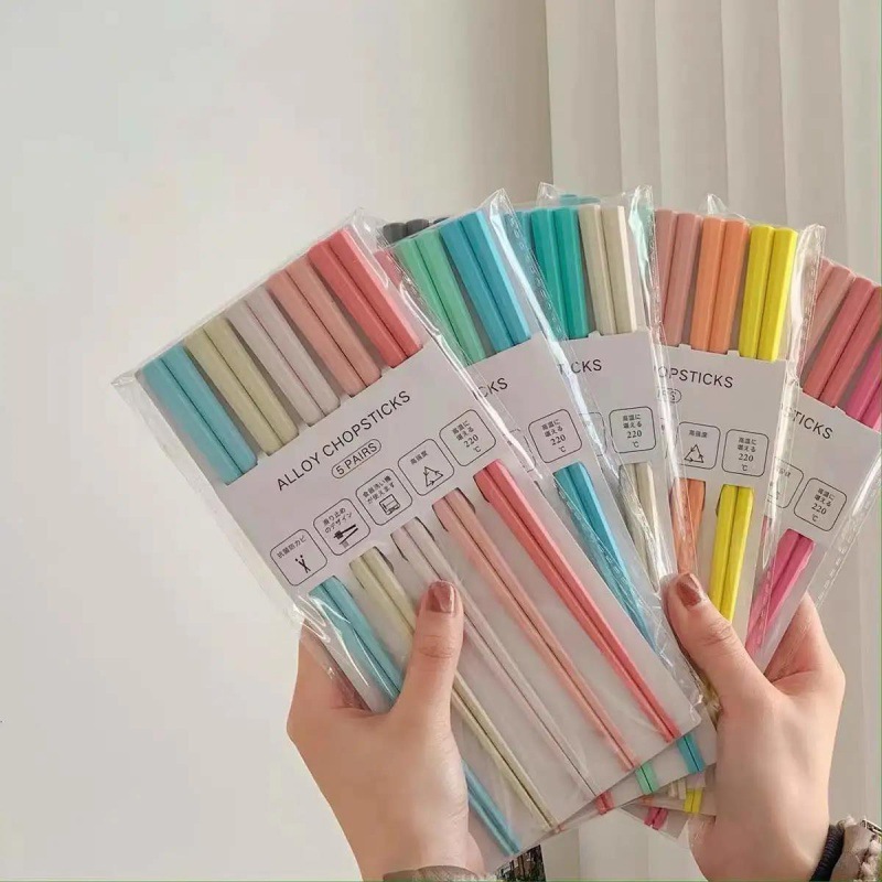 palillos una persona un pequeño libro rojo Morandi color octavo rosa corazón de la niña macarón conjunto de palillos sin pintura