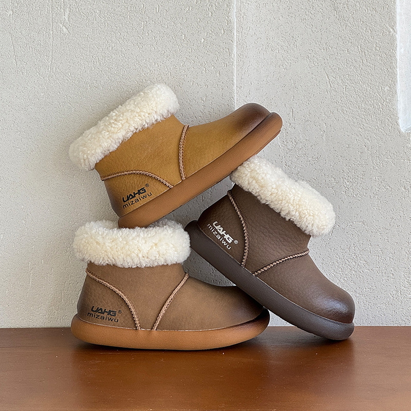 Little Potato Waterproof Children's Snow Boots Winter New Boys' Versatile Boots Girls' Thickened Warm Wool Short Boots