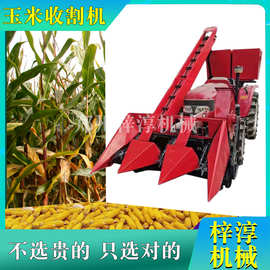 自走式玉米收获机收割机2行3行带剥皮小型青储收割两用带粉碎秸秆