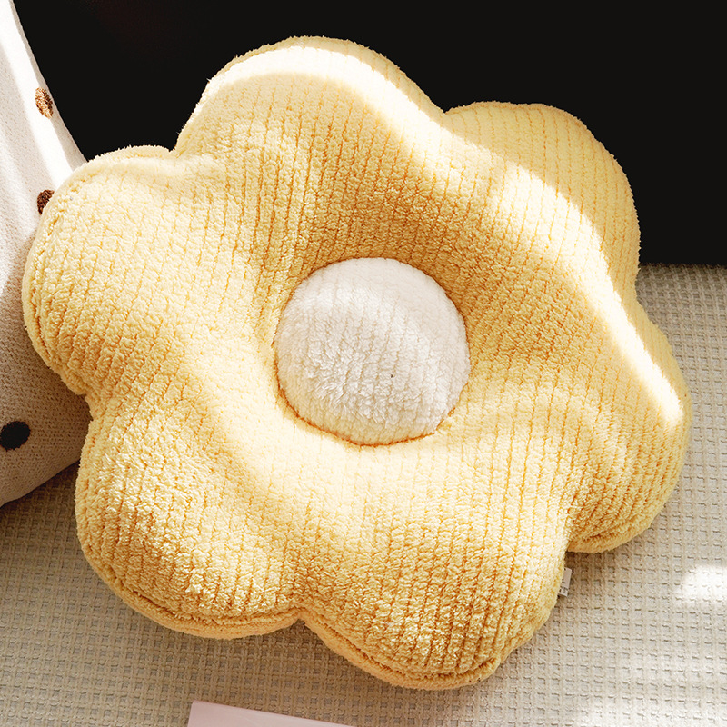 Flores amarillas a rayas de pequeño diámetro de 55 cm con núcleo integrado