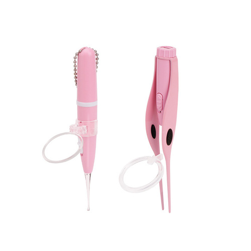 Children's Light-Up Ear Scoop Ear Cleaner Set with Illuminated Ear Picks, Earwax Tweezers, Nose Booger Picker, Visual Ear Cleaning Tools