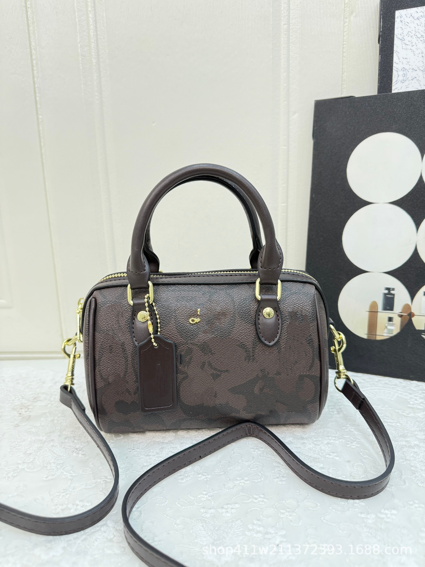 Koujia New Pillow Bag Monogram Mini Fashion Crossbody Single Shoulder Women's Handbag Boston Large Capacity Bag - Thumbnail 6