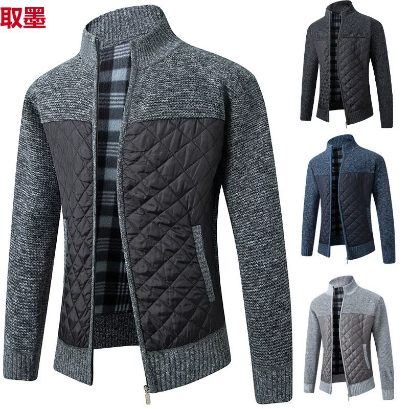 Winter warm fashionable jacket, knitted sweater, keep warm cardigan
