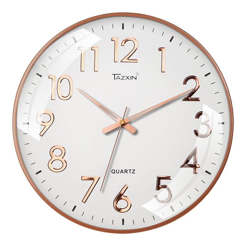 Reloj de pared en stock lote entrega sala de estar 3D digital ronda dormitorio mudo Reloj de pared reloj mudo