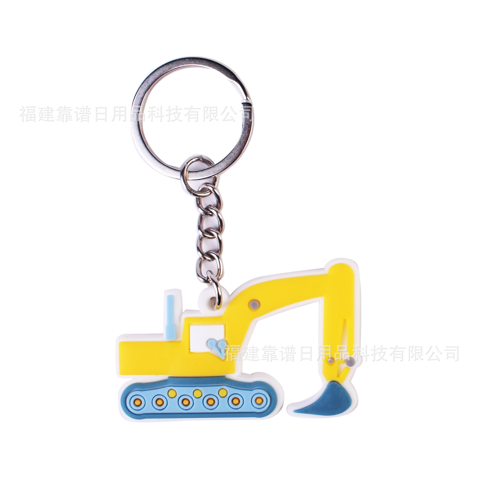 PVC llavero cemento camión bulldozer excavadora casco bolsa colgante DIY en stock llavero al por mayor