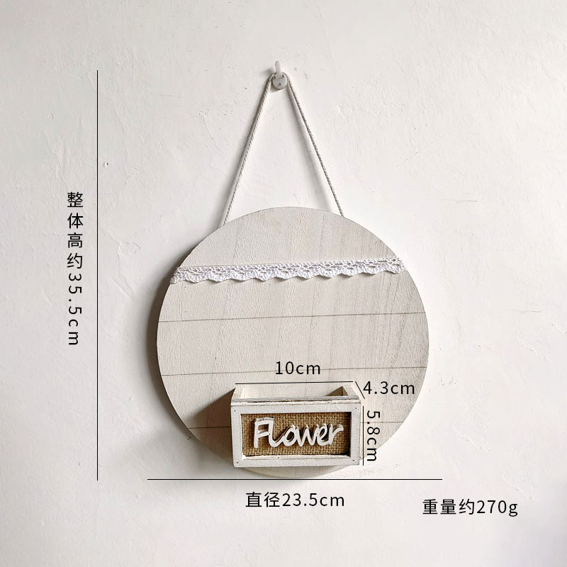 Año Nuevo redondo de madera colgante de pared sala de estar colgante de decoración de pared enchufe rico fruta roja bayas nueva casa regalo