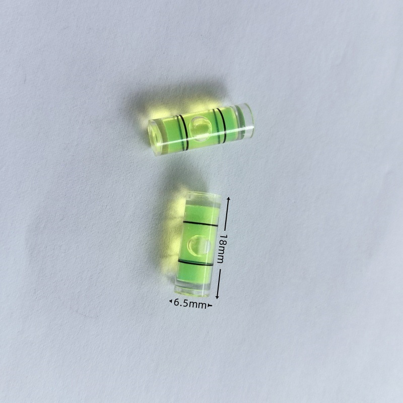包邮6.5*18mm迷你水平仪绿色双线水平泡相框安装水平尺圆柱水平泡