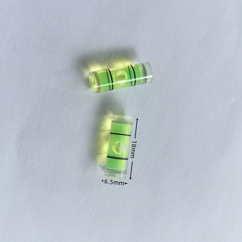 Бесплатная доставка 6,5*18 мм мини-уровень зеленый двухлинейный горизонтальный пузырь фоторамка Установка горизонтальная линейка цилиндрический горизонтальный пузырь