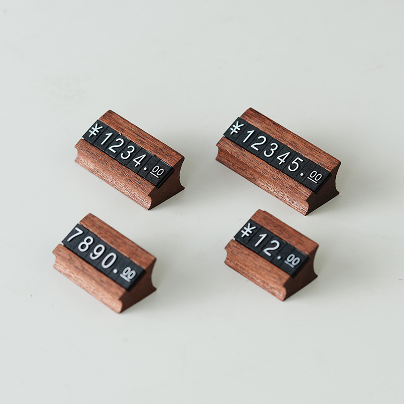 木质高档专柜产品标价牌展柜价格标签牌高定手办万位数价钱立牌
