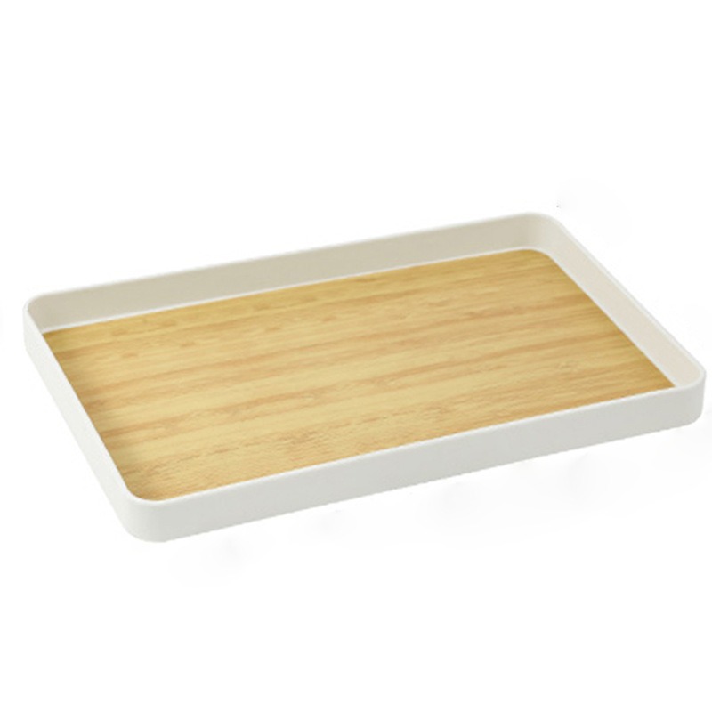 bandeja rectangular espesa japonesa para el hogar taza de té combinación de bandeja de tetera de madera creativa bandeja de frutas de plástico