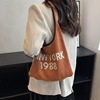 Fashionable knitted capacious winter advanced shoulder bag one shoulder, underarm bag, 2023 collection, high-quality style