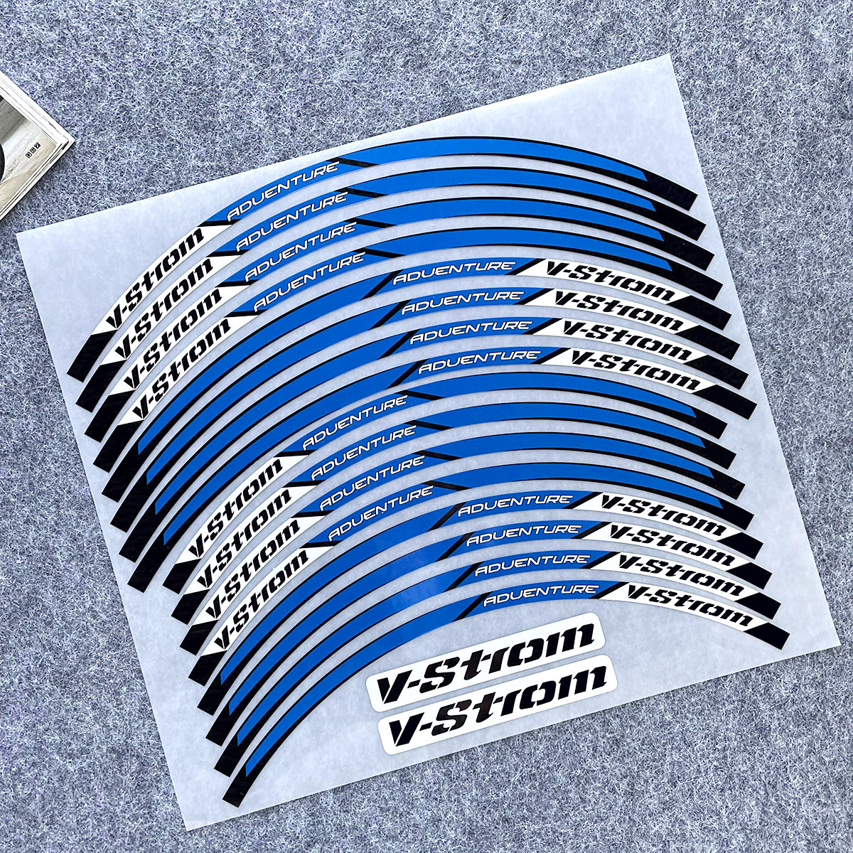 파란색 반사 휠 스티커