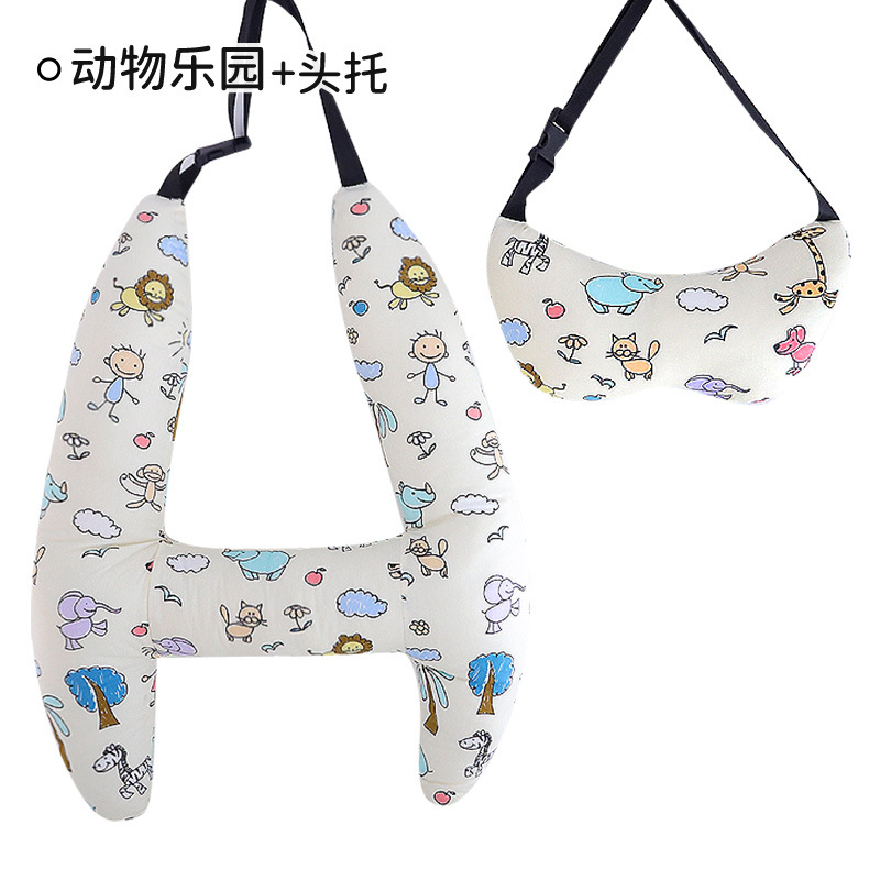 Coche para dormir almohada de doble uso de algodón transpirable verano coche adulto niños lavados almohada suministros de coche