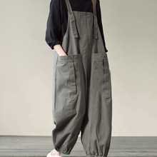 韩国东大门品牌外贸出口尾单女清仓工装哈伦连体裤束脚休闲背带裤