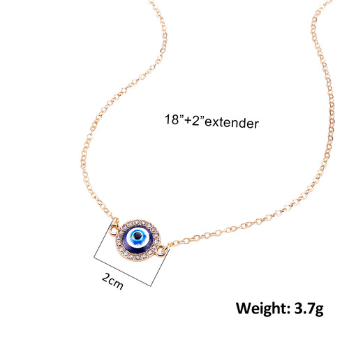 Cross-border new Evil Eye Evi hamsal pendant eye necklace—European and American-style personalized eye pendant clavicle chain