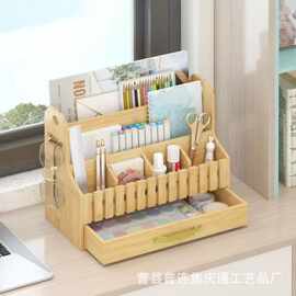 现代简约多层木制置物架办公室家用木质收纳架分格式实木置物架
