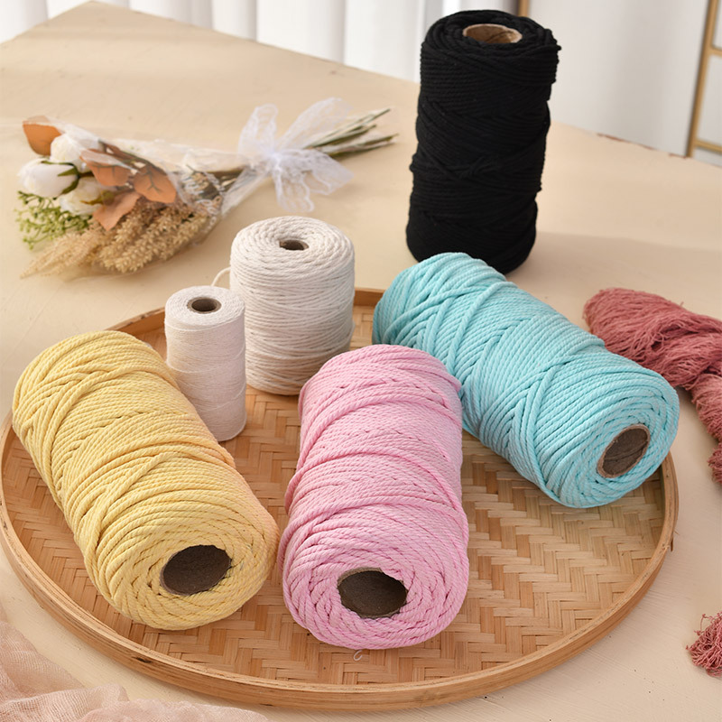 白色棉绳手工棉绳子细线挂毯编织绳档案袋绳子手工编织绳子棉线绳