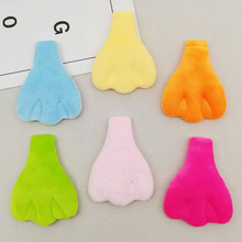 厂家批发搞怪毛绒鸭掌配件毛球挂件配饰儿童衣服毛巾服饰diy辅料