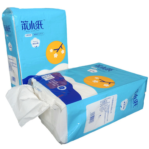 Disposable Embossed Flat-Shape Toilet Paper, Affordable Household Roll, Large Sheets, Classic Style, for Toilets and Restrooms, Hand Towels, Square Tissues