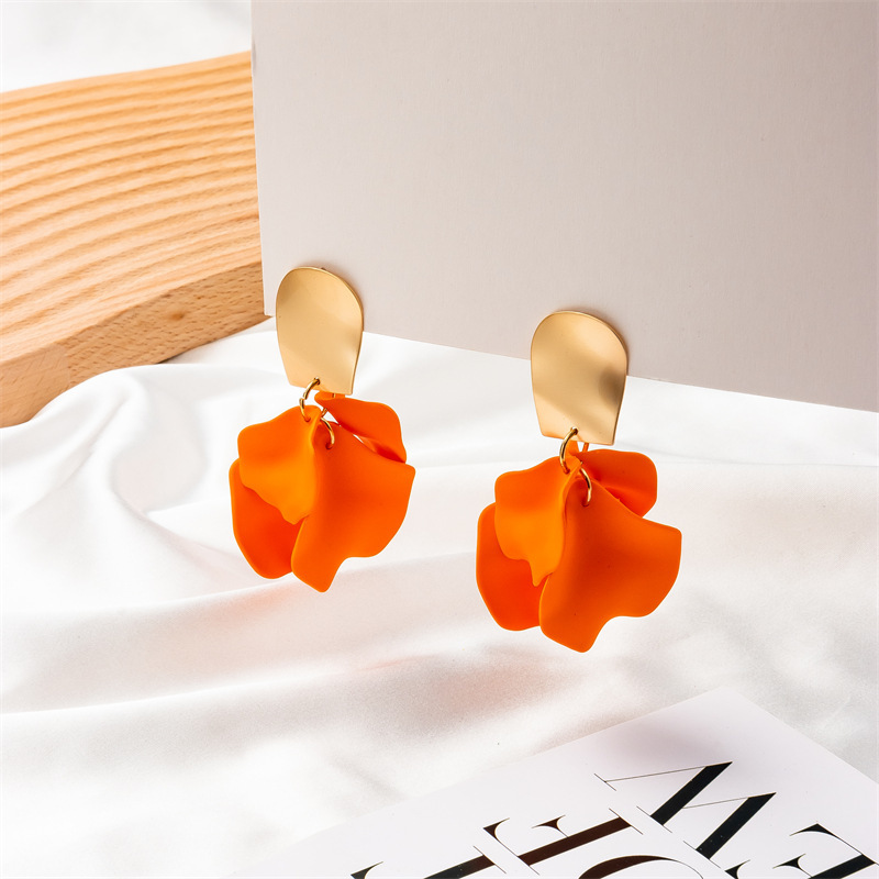 25g Weight Earrings, Ear Studs Classification Wedding, Travel Occasion Alloy Material Rose, Petal Pattern Women'S Gender Plating Design Fashion Style Fashion Rose Petal Alloy Women'S Earrings Ear Studs 10