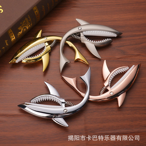 Metal shark capo, acoustic guitar metal capo, zinc alloy capo, electric guitar clip-on capo