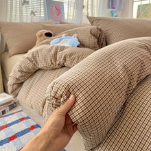 A类100%全棉水洗棉新疆棉床上四件套四季款纯棉被套床单款三件套