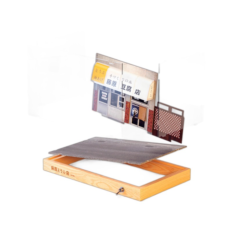 1:32 simulación modelo de estacionamiento escena caja de exhibición a prueba de polvo de aleación de juguete de almacenamiento de coches adornos de iluminación a prueba de polvo