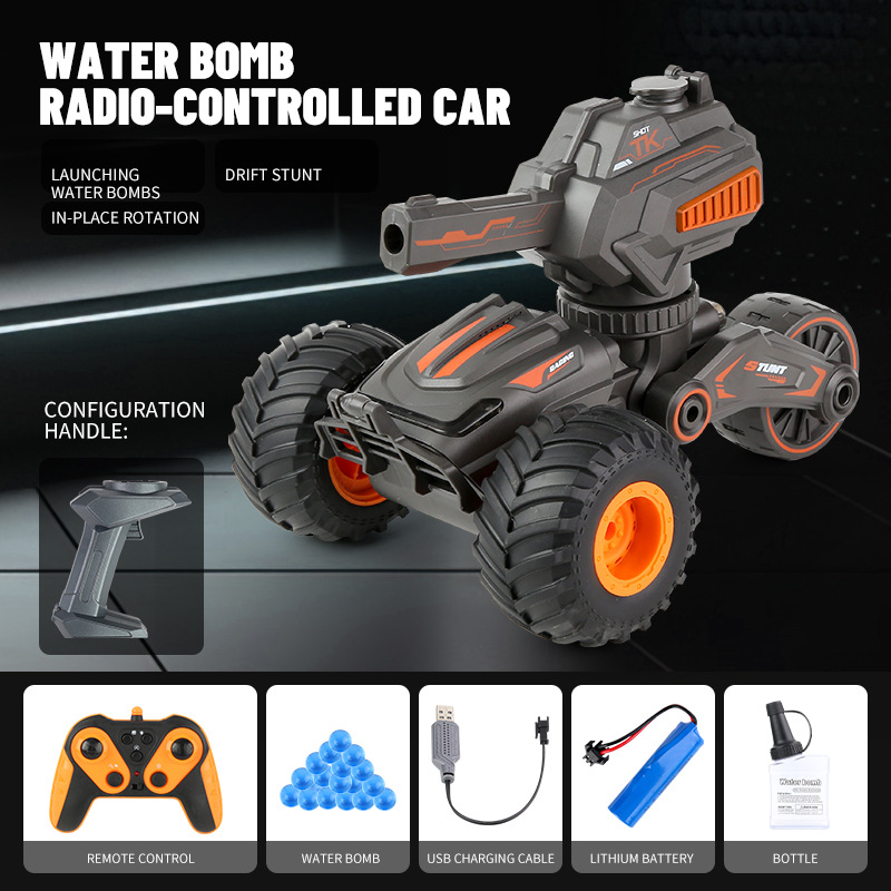 IQ0EM 2.4g two-in-one water bullet bubble car remote control car double handle drift remote control boy toy