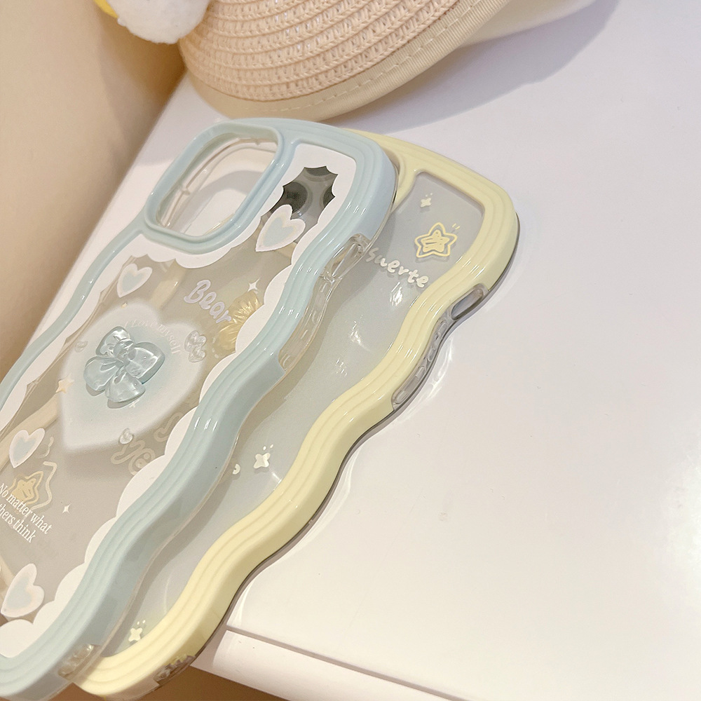 Title 8, 3D Bow Silicone Phone Case With Wavy Border, st...