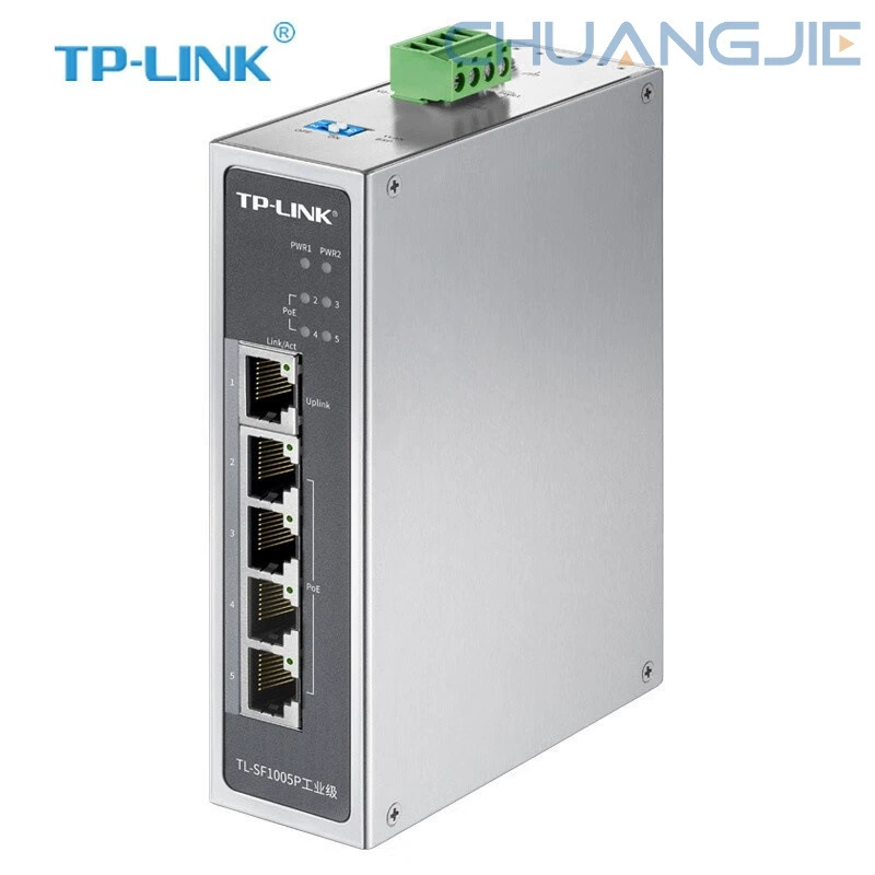 TP-LINK TL-SF1005P Industrial Grade 5 Ethernet guide orbit wall-mounted POE switch