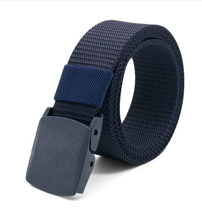Cinturón de lona Cinturón de hombre Comprobación de seguridad sin metal para mujeres Entrenamiento militar coreano Hebilla automática Jeans casuales Al aire libre