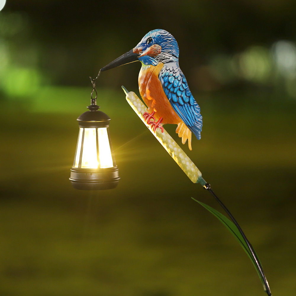 Cross-Border New Solar Bird Lantern Outdoor Landscape Lamp Garden Courtyard Lawn Decoration Crafts Night Light