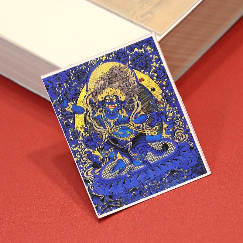 手描きの金描きチベット生の8つの守護者ザキラムタンカ卸売絵画コアボックス特別なキャンバス|undefined