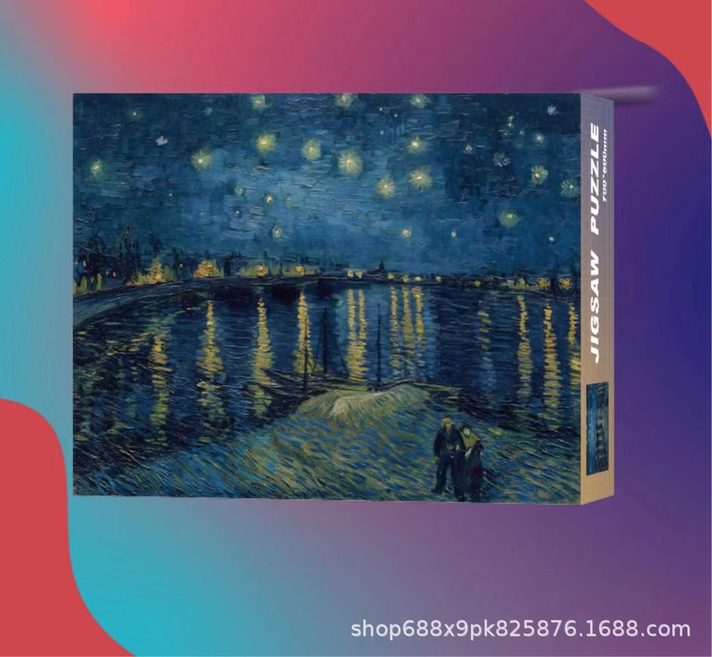 Rompecabezas 1000 piezas de papel de gran tamaño 70*50 cm lámpara de invierno con pegamento Juguetes educativos de descompresión para adultos al por mayor