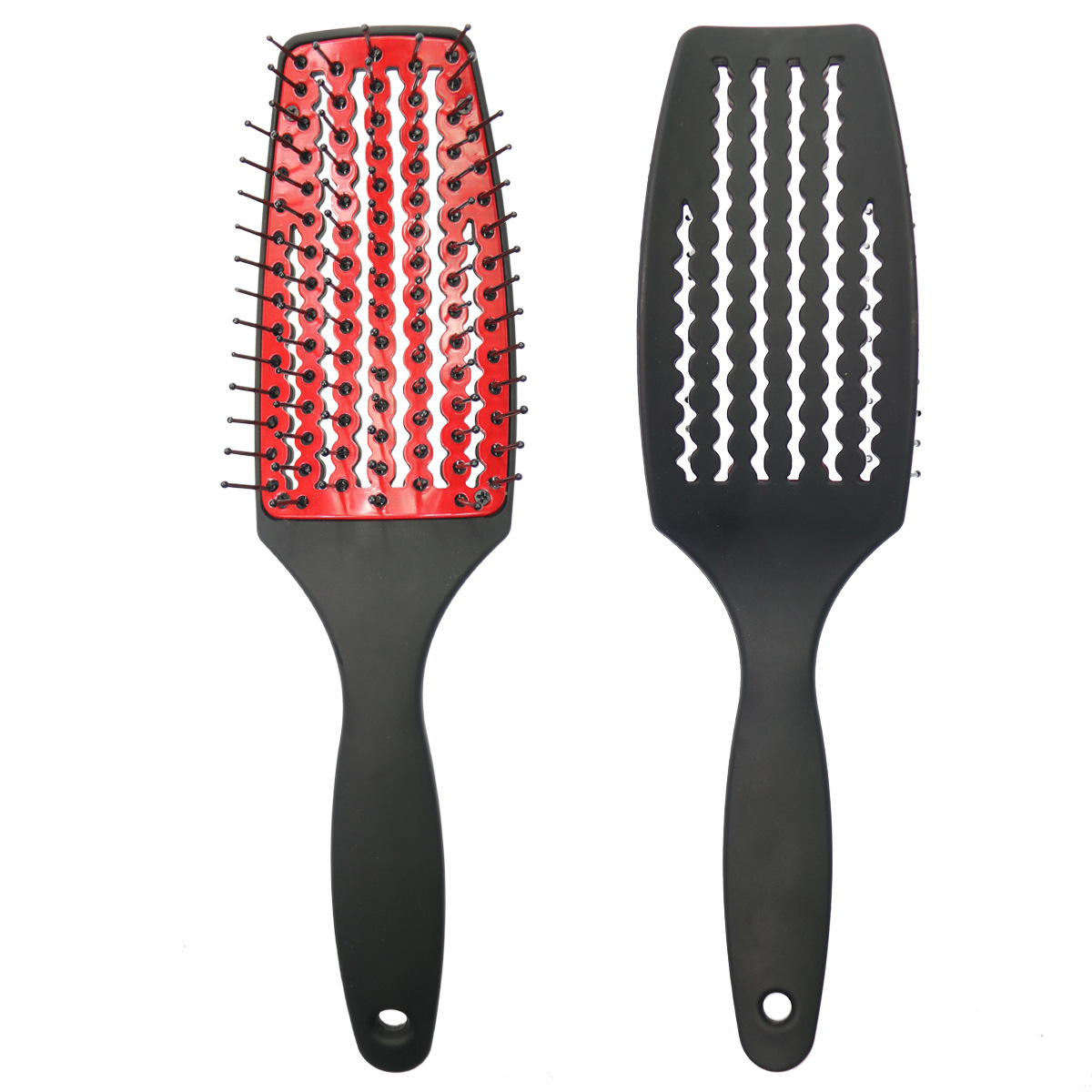 鏤空排骨梳背頭油頭蓬松造型順發(fā)大排梳吹頭發(fā)型定型神器順發(fā)造型