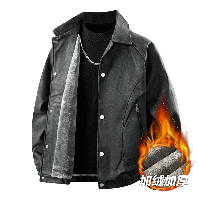 Añadir algodón grueso hombre otoño invierno americano chaqueta vintage locomotora hombre nuevo abrigo de algodón extra grande suelto