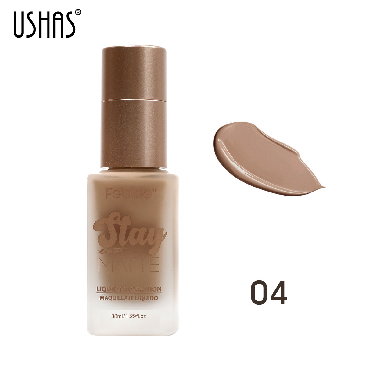 USHAS punto transfronterizo venta caliente impermeable fondo líquido de cubierta completa líquido de base opacador líquido de fondo líquido impermeable natural y duradero maquillaje