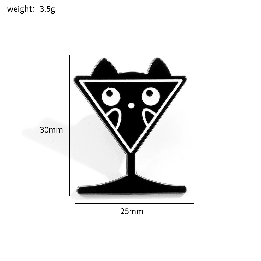 Cartoon creative brooch, ink, badge, accessory