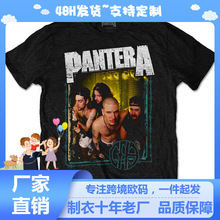Pantera潘多拉乐队摇滚暗黑复古经典专辑周边男士纯棉宽松短袖T恤